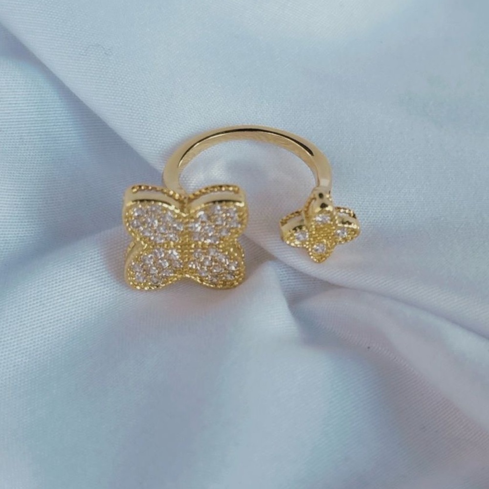 Anthropologie Gold Butterfly Ring